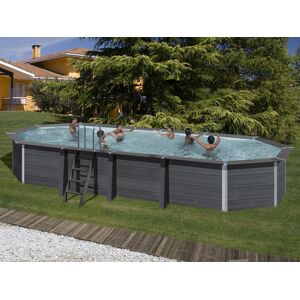 Dancover Pool aus Verbundmaterial 124, 8,04x3,86x1,24m, Anthrazit