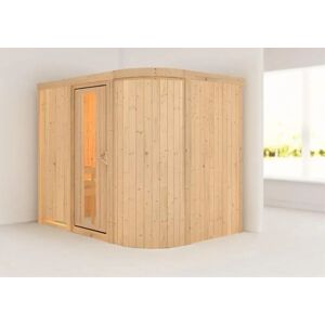 Karibu Sauna Innenkabine Titania Auswahl der Tür:Massivholz-Energiespartür mit Isolierglas Saunaofen:Ohne Ofen