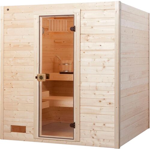 WEKA Sauna „Valida“ Saunen 9 kW-Ofen mit integrierter Steuerung beige (natur) Saunen