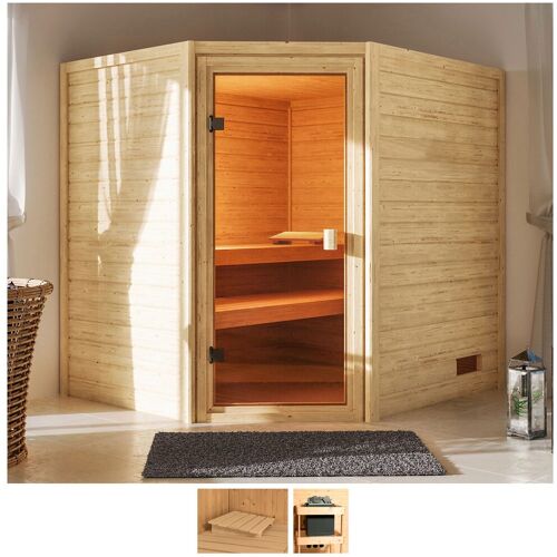 WELLTIME Sauna „Trixi“ Saunen ohne Ofen beige (naturbelassen) Saunen