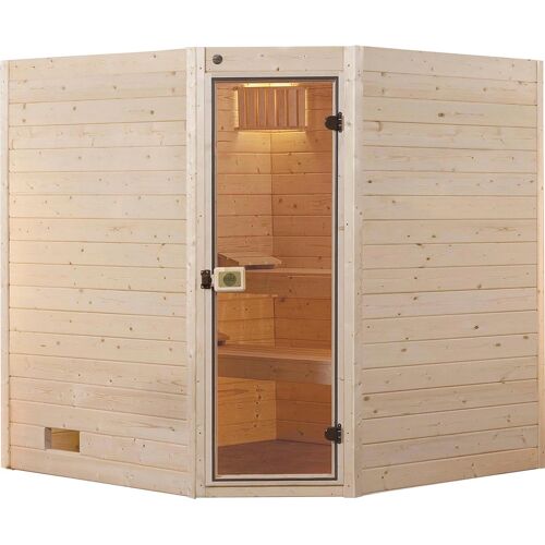 WEKA Sauna „Valida“ Saunen 9 kW-Ofen mit integrierter Steuerung beige (natur) Saunen