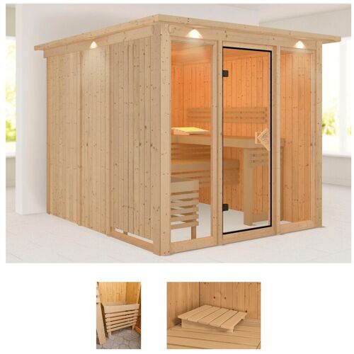 WELLTIME Sauna „Artja“ Saunen naturbelassen, ohne Ofen beige (natur) Saunen