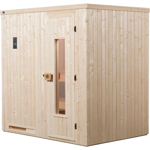 WEKA Sauna „Halmstad“ Saunen 7,5 kW-Ofen mit digitaler Steuerung beige (natur) Saunen