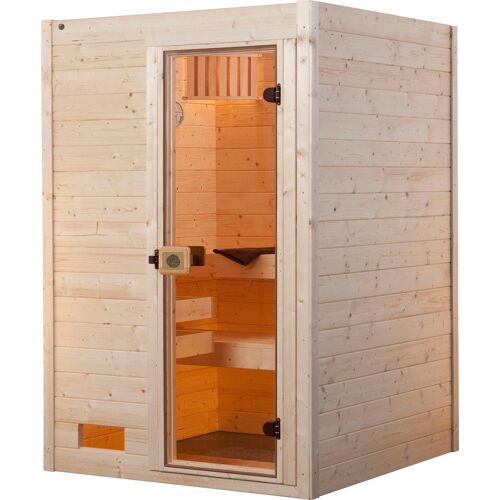 WEKA Sauna „Valida“ Saunen 4,5 kW Bio-Ofen mit digitaler Steuerung beige (natur) Saunen