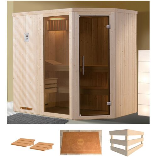 WEKA Sauna „Varberg 1“ Saunen ohne Ofen beige (natur) Saunen