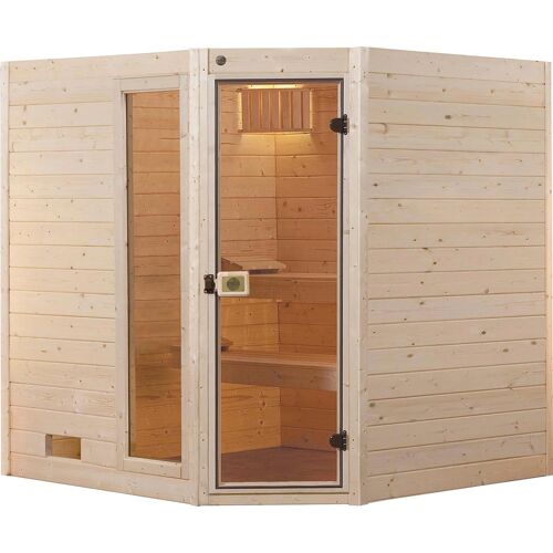 WEKA Sauna „Valida“ Saunen 7,5 kW Bio-Ofen mit digitaler Steuerung beige (natur) Saunen