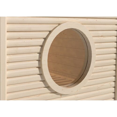 WEKA Saunafenster Fenster Ø: 60 cm Gr. B/H: 60 cm x 60 cm, beige (natur) Saunafenster