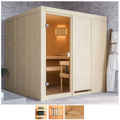 WELLTIME Sauna „Omari“ Saunen ohne Ofen beige (naturbelassen) Saunen