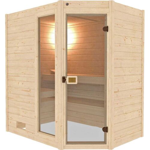 WEKA Sauna „Valida“ Saunen 5,4 kW-Ofen mit integrierter Steuerung beige (natur) Saunen