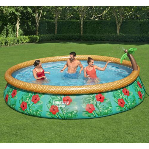 BONNEVIE Fast Set Aufblasbares Pool-Set Paradise Palms 457×84 cm Bestway