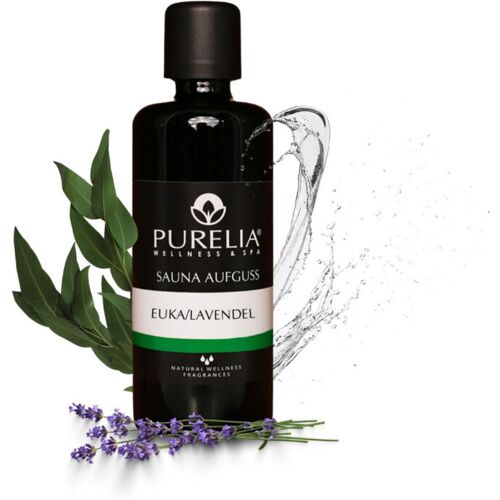 PURELIA Saunaaufguss Konzentrat Euka-Lavendel 100 ml natürlicher Sauna-aufguss – reine ätherische Öl – Purelia