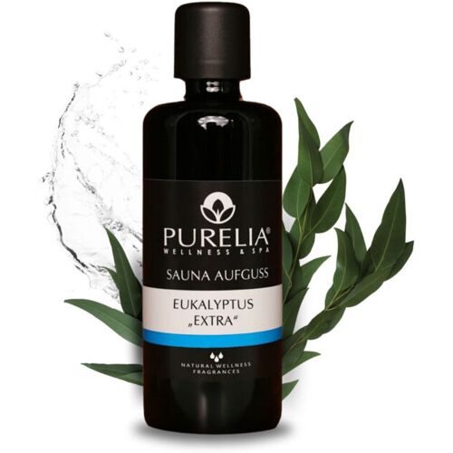 PURELIA Saunaaufguss Konzentrat Eukalyptus extra 100 ml natürlicher Sauna-aufguss – reine ätherische – Purelia