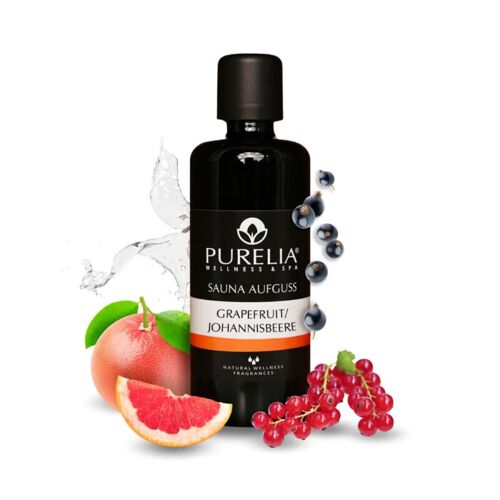 PURELIA Saunaaufguss Konzentrat Grapefruit-Johannisbeere 100 ml natürlicher Sauna-aufguss – reine ät – Purelia