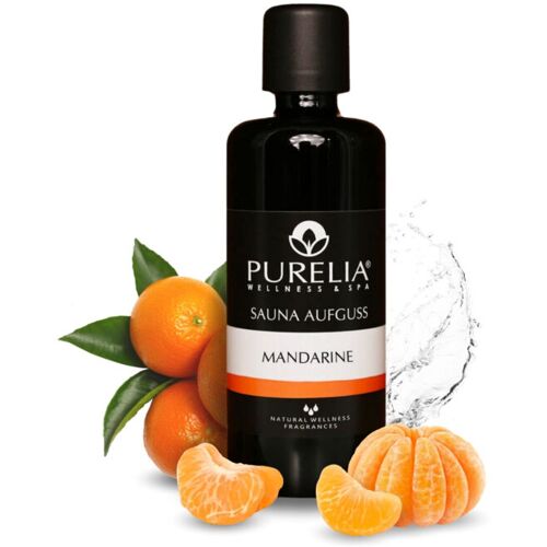 PURELIA Saunaaufguss Konzentrat Mandarine 100 ml natürlicher Sauna-aufguss – reine ätherische Öle – Purelia