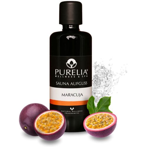 PURELIA Saunaaufguss Konzentrat Maracuja 100 ml natürlicher Sauna-aufguss – reine ätherische Öle – Purelia