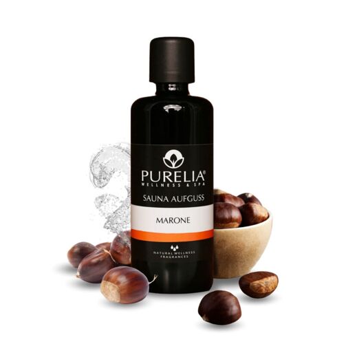 PURELIA Saunaaufguss Konzentrat Marone 100 ml natürlicher Sauna-aufguss – reine ätherische Öle – Purelia