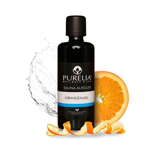 PURELIA Saunaaufguss Konzentrat Orange-Eis 100 ml natürlicher Sauna-aufguss – reine ätherische Öle – Purelia