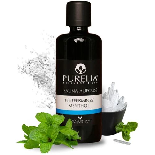 PURELIA Saunaaufguss Konzentrat Pfefferminz-Menthol 100 ml natürlicher Sauna-aufguss – reine ätheris – Purelia