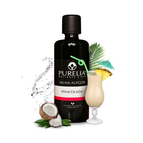 PURELIA Saunaaufguss Konzentrat Pinacolada 100 ml natürlicher Sauna-aufguss – reine ätherische Öle – Purelia