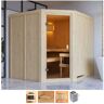 WELLTIME Sauna "Käthe" Saunen 9-kW-Ofen mit int. Steuerung beige (naturbelassen) Saunen