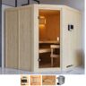 WELLTIME Sauna "Käthe" Saunen 9-kW-Ofen mit ext. Steuerung beige (naturbelassen) Saunen