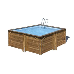 Swim & Fun Square wooden pool 305 x 305 x 119 cm - Model Carra