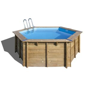 Swim & Fun Round wood pool Ø400 x 119 cm - Model Vanille 2