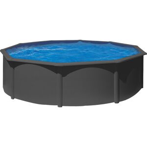 Swim & Fun Pool Basic, Ø460 X 120 Cm, Antracitgrå, 17.450l