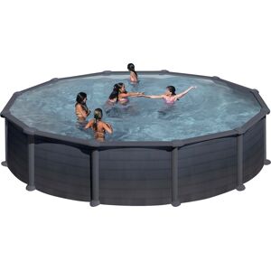 Swim & Fun Pool Basic, Ø550 X 132 Cm, Sort Grafit, 27.798l