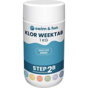 Swim & Fun Klor Weektab 200 G, 1 Kg