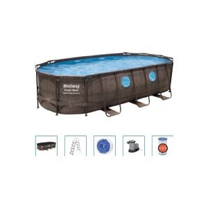 Bestway Levant 56716, 13430 L, Indrammet pool, Stige, Brun, 93,9 kg