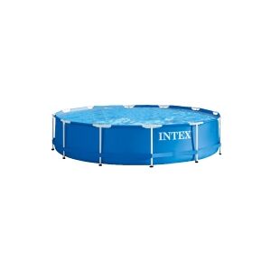 Intex Metal Frame Pool Sæt, 6.503L, 366x76 cm, inkl. filterpumpe