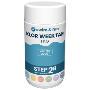 Swim & Fun Klor Weektab, 200 G Tabs, 1 Kg