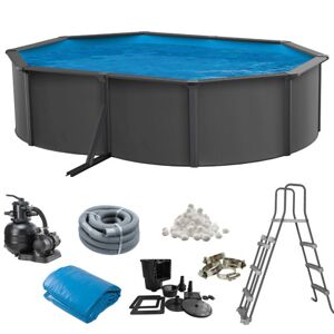 Swim & Fun Basic Pool, 490x360 Cm, Antracitgrå