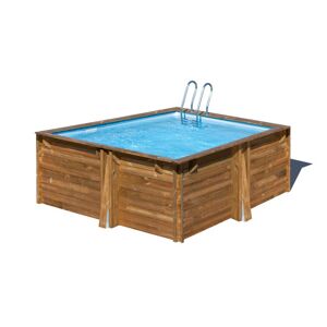 Swim & Fun Gre Carra Pool, 305x305 Cm, Træ