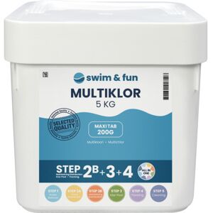 Swim & Fun Multiklor, All In One 200 G Tabs, 5 Kg