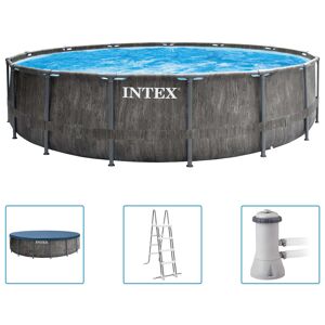 Intex Greywood Prism Frame Premium poolsæt 457x122 cm