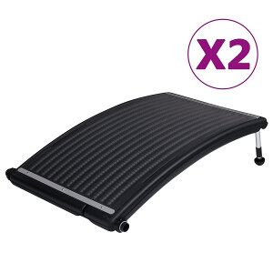 vidaXL Paneles Calefactores Solares De Piscina Curvos 2 Uds 110x65 Cm