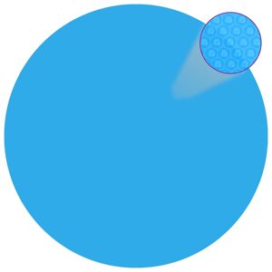 vidaXL Cubierta redonda de PE de piscina, azul, 488 cm