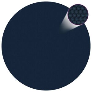 vidaXL Cubierta solar de piscina de PE flotante negro y azul 549 cm
