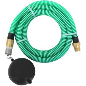 vidaXL Manguera de succión con conectores de latón PVC verde 29 mm 4 m