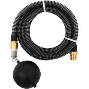 vidaXL Manguera de succión con conectores de latón PVC negro 29 mm 20m