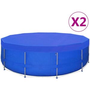 vidaXL Cubierta de piscina 2 unidades redonda PE 540 cm 90 g/m²