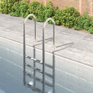 vidaXL Escalera para piscina acero inoxidable 304 54x38x184,5 cm