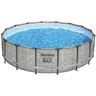 Bestway Power Steel Swim Vista Series Stone Ø 549 X 122 Cm Round Steel Frame Above Ground Pool Azul 23062 Liters