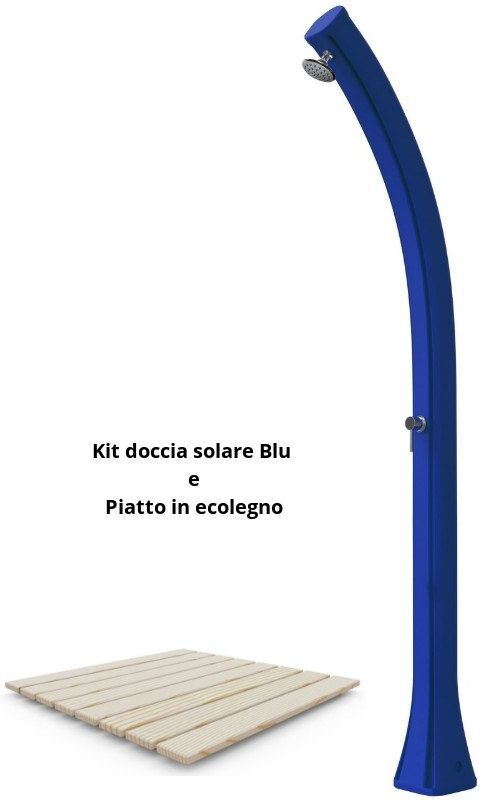 ARKEMA DESIGN - PRODOTTO MADE IN ITALY Kit de ducha azul con bandeja de ecoetiqueta cm 19x17x215 ARKEMA DESIGN