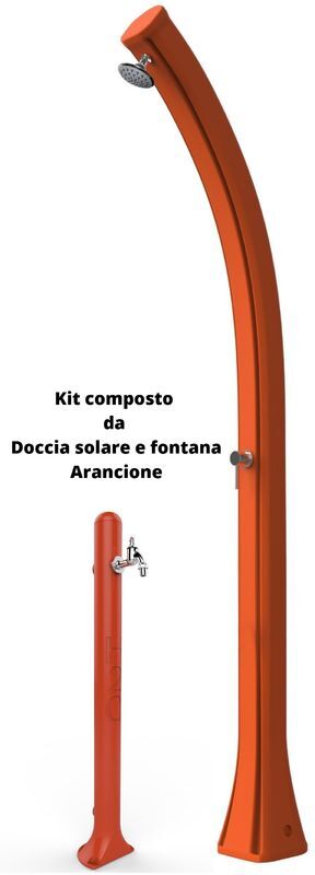 ARKEMA DESIGN - PRODOTTO MADE IN ITALY Kit de ducha solar y fuente naranja cm 19x17x215 ARKEMA DESIGN