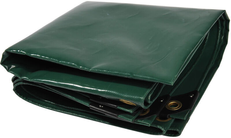 NEMAXX Lona de protección PLA57 Premium 500 x 700 cm; verde con ojales, PVC de