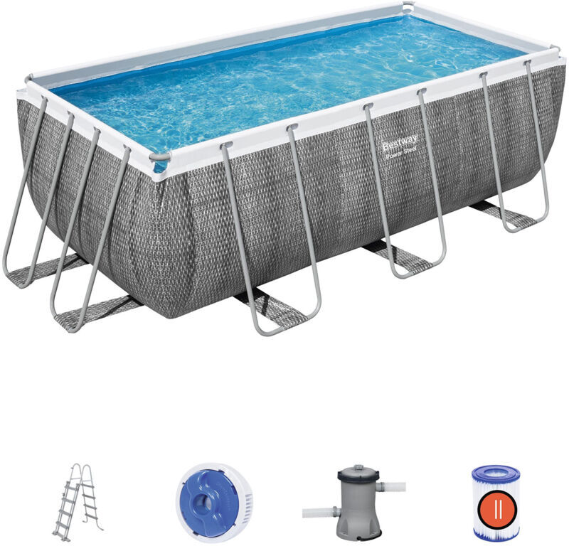 BESTWAY Piscina Desmontable Tubular Bestway Power Steel Ratán 412x201x122 cm