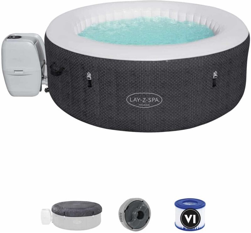 BESTWAY Spa Hinchable Lay-Z-Spa Havana Para 2-4 personas Redondo 180x66 cm